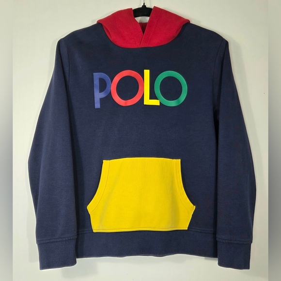 POLO RALPH LAUREN MULTICOLOR HOODIE AND SWEATPANTS SET. - Picture 2 of 6